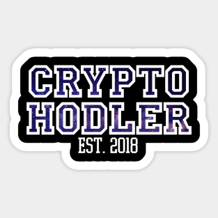 Space Bitcoin Ethereum Blockchain Crypto Hodler Sticker